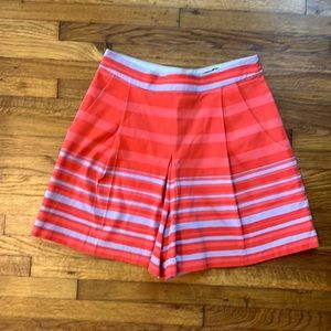 Nanette Lepore Striped High Wasted Shorts